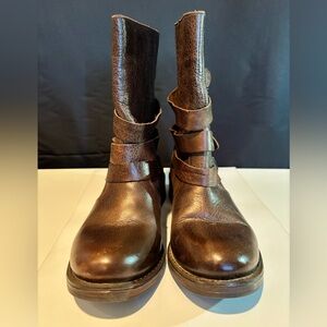 Miz Mooz- The Inuovo Collection. Dark brown buckle boots.